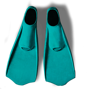 Turquoise flippers